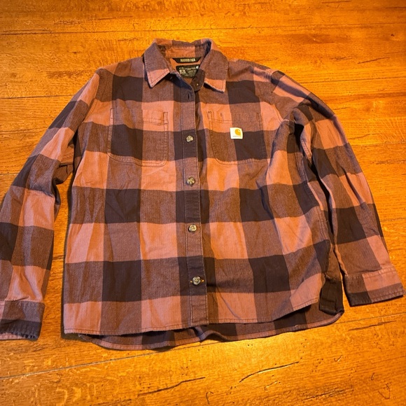 Carhartt Tops - Carhartt Rugged Flex Plaid Shirt - Purple and Brown